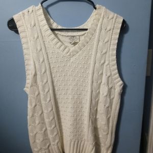 St John's bay white sweater vest